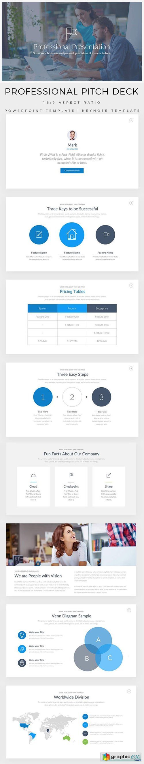 Professional Pitch Deck PowerPoint & Keynote Template