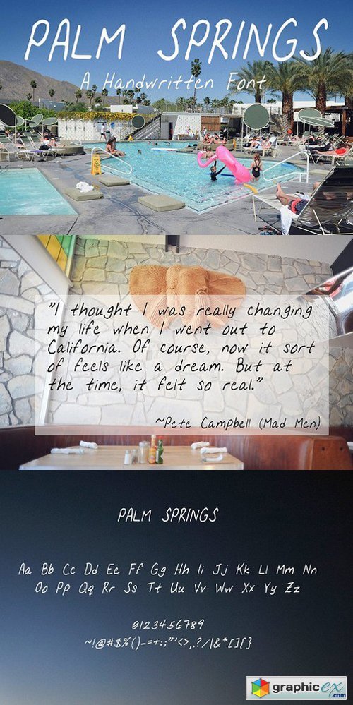 Palm Springs - Handwritten Font