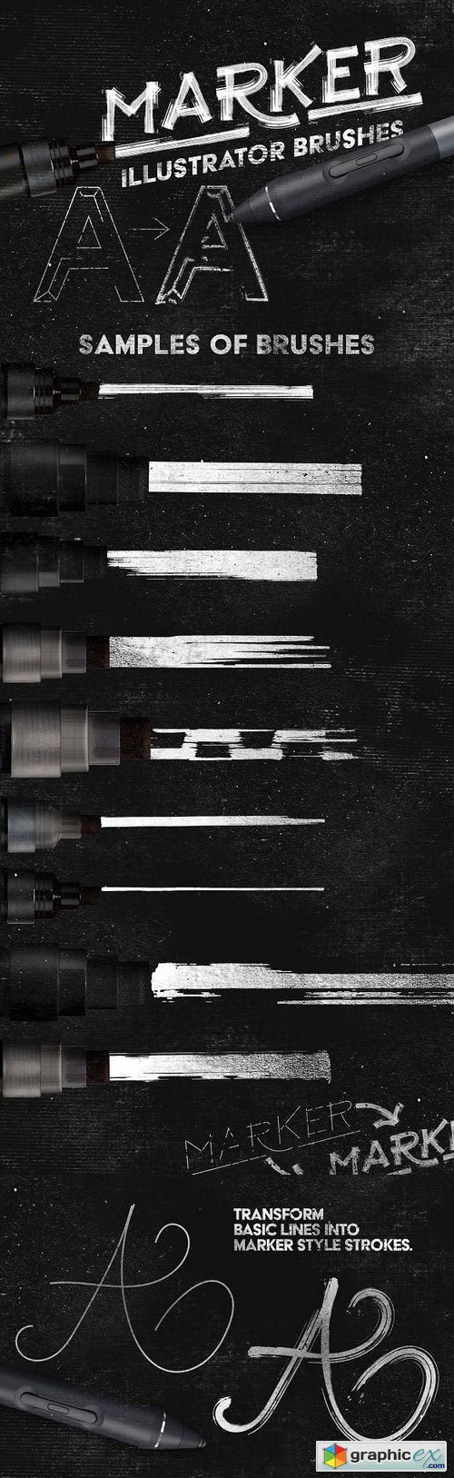 Marker Illustrator Brushes