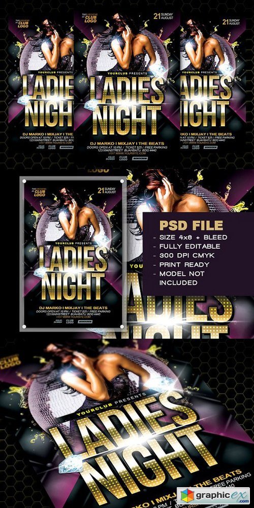 Ladies Night Flyer Template 1410939