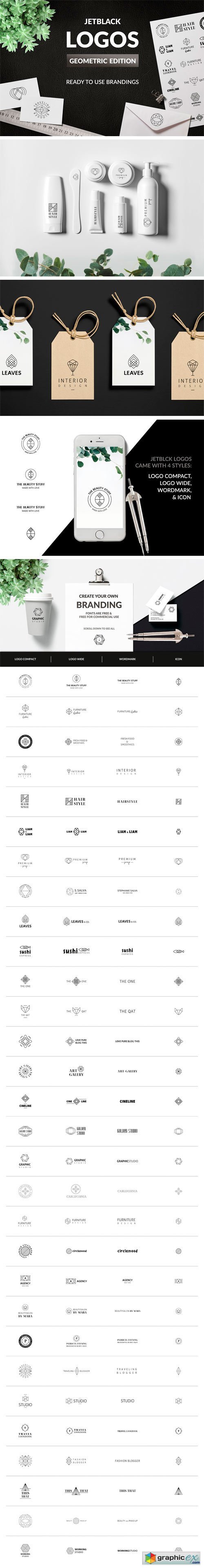 30 Premade Logos  Geometric Edition
