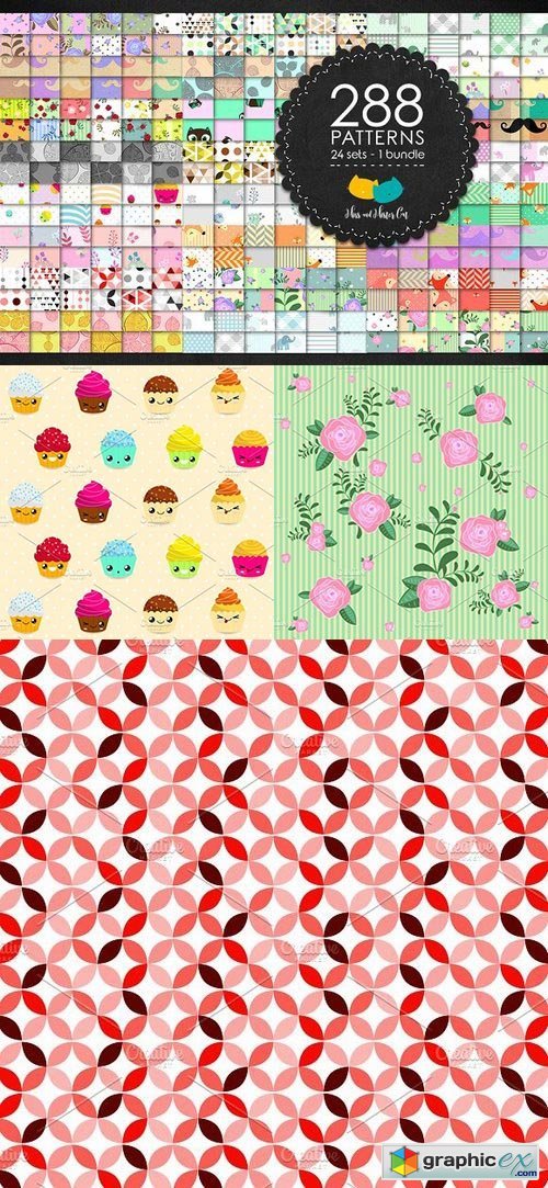 Mega bundle 288 cute patterns