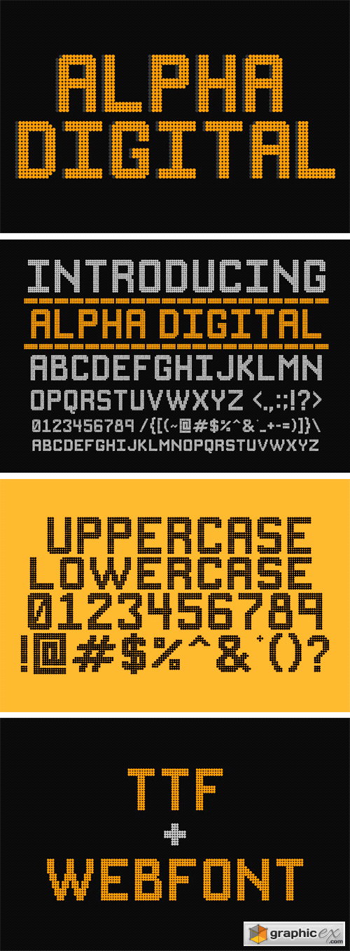 Alpha Digital Font