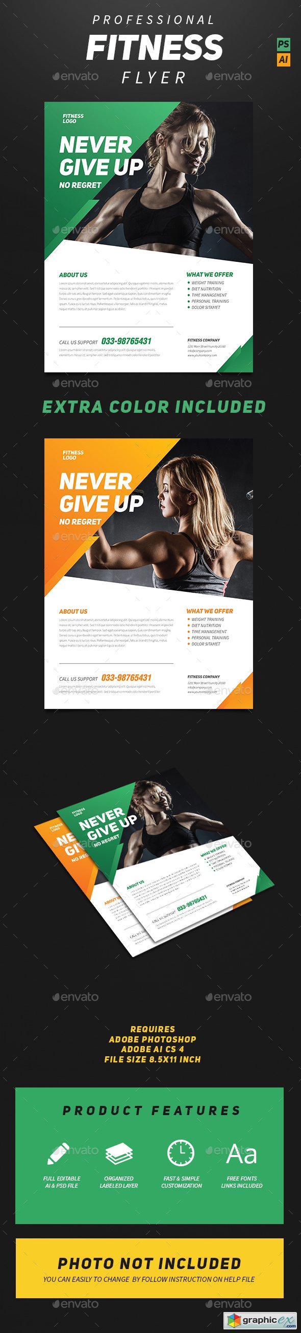 Professional Fitness Flyer 14059698