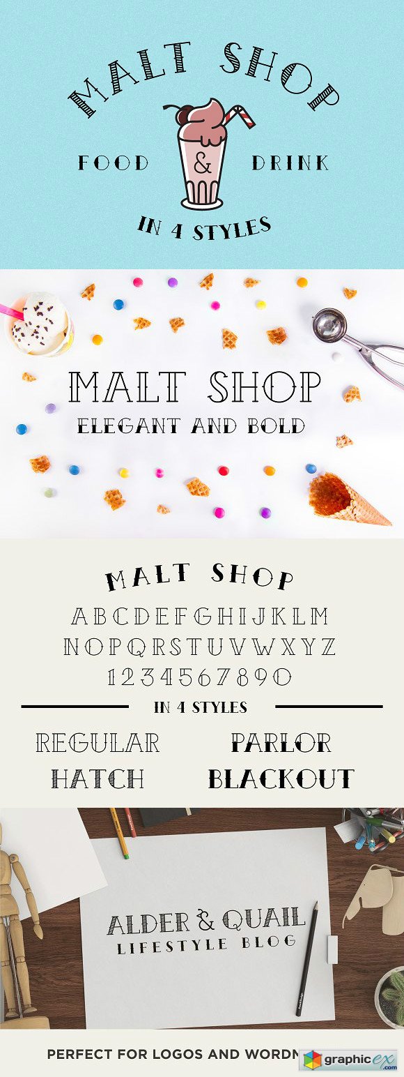 Malt Shop Font Display