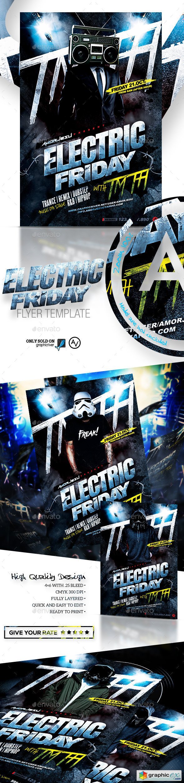 Electric Friday Flyer Template