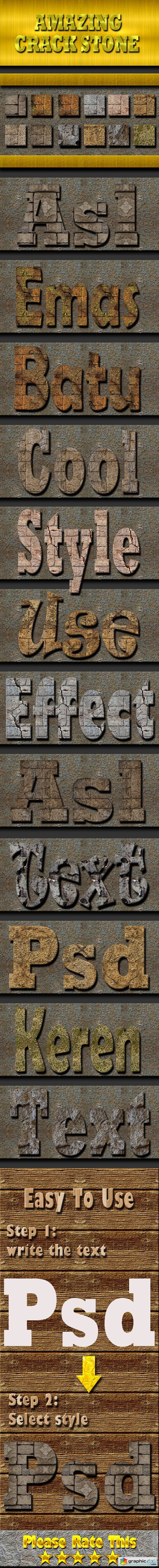 Cracked Stone Text Effect Style
