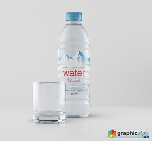 Psd Water Plastic Bottle Mockup