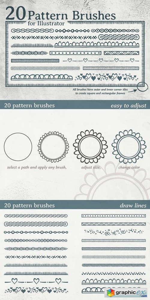 20 pattern brushes