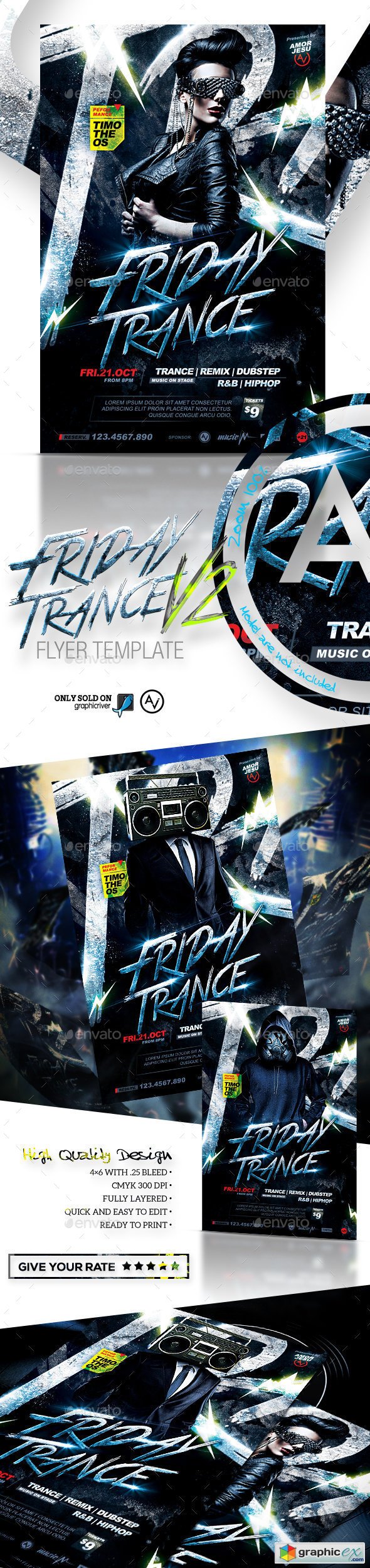 Friday Trance Flyer Template V2