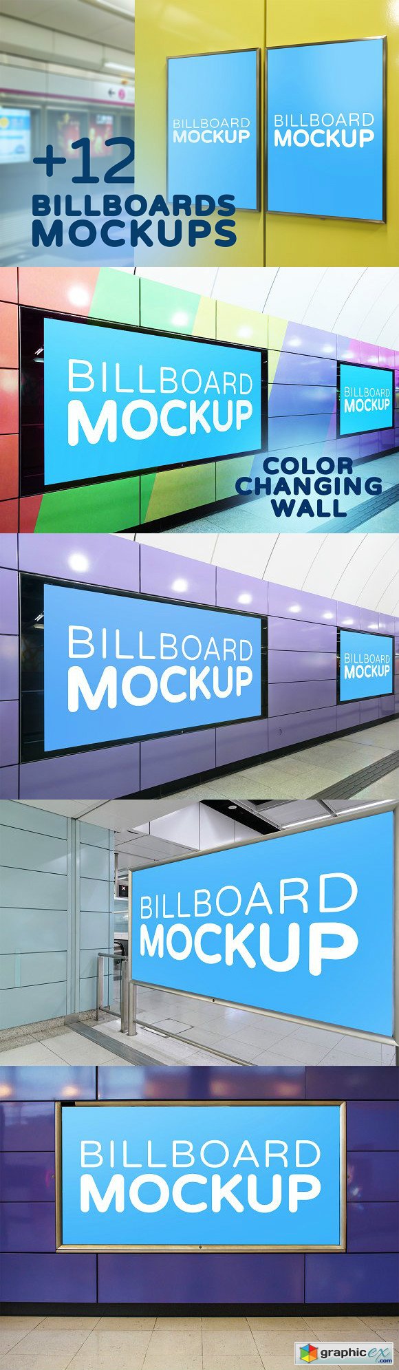 Subway Billboards Mockups Vol 1