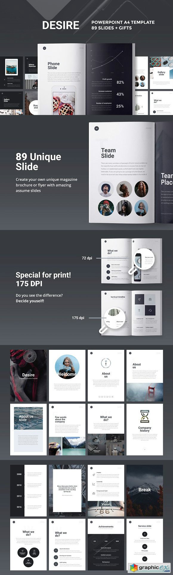 A4 Desire PowerPoint Template