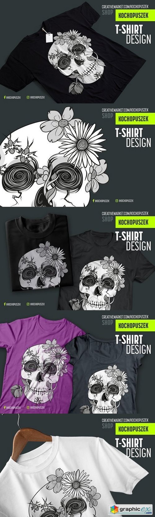 Skull T-shirt design