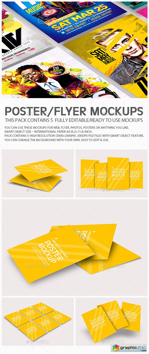 Flyer Poster Mockups V6