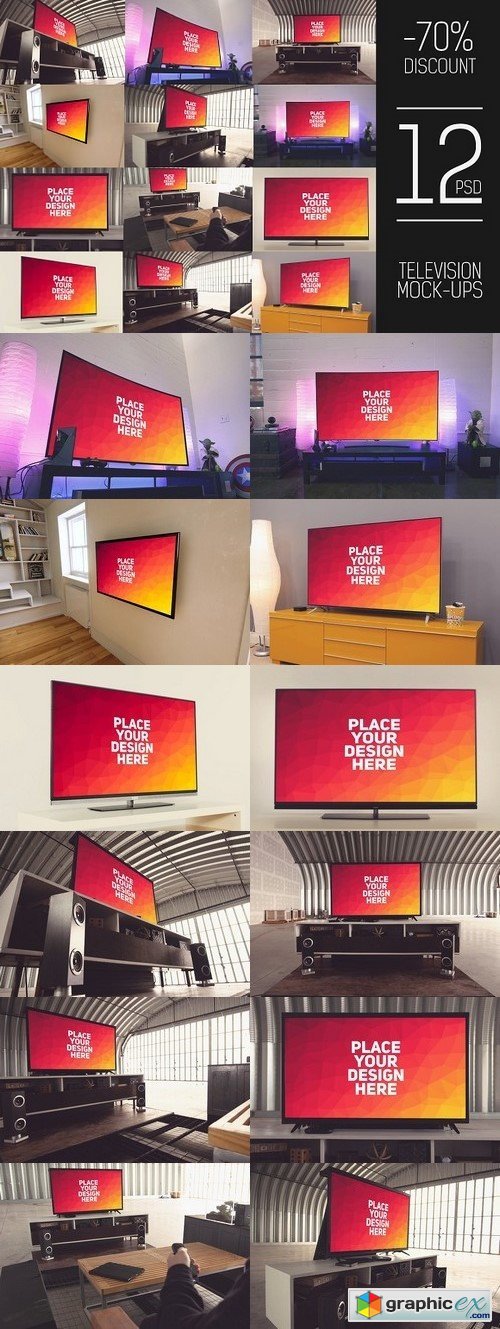 12 PSD TV Display Mock-up#1
