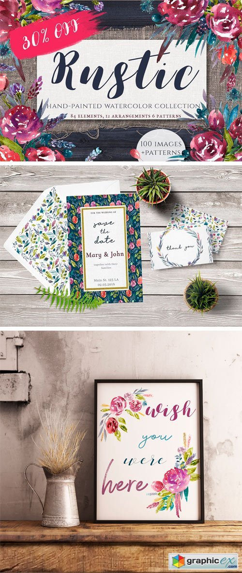 Rustic Watercolor Set