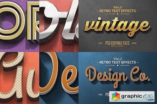 Vintage Text Photoshop Effects V2