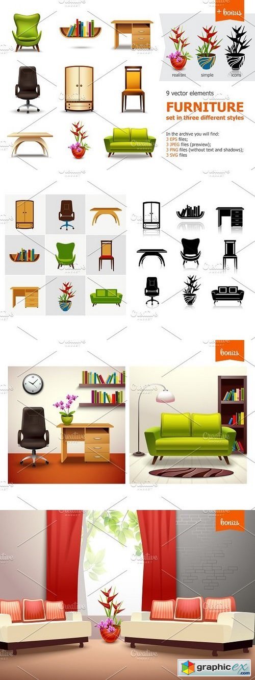 Furniture and Interior Set