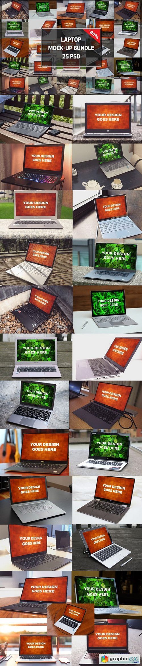 BUNDLE! 25 Windows Laptop Mock-up