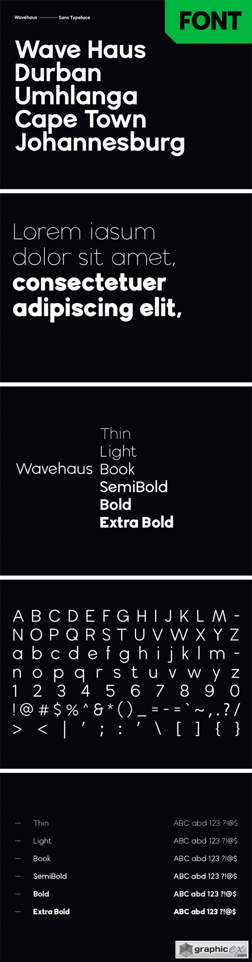 Wavehaus Sans Typeface