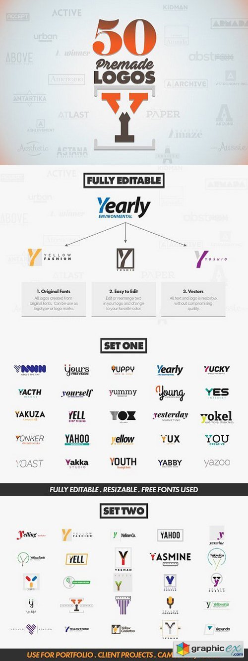 50 Letter 'Y' Logos Bundle