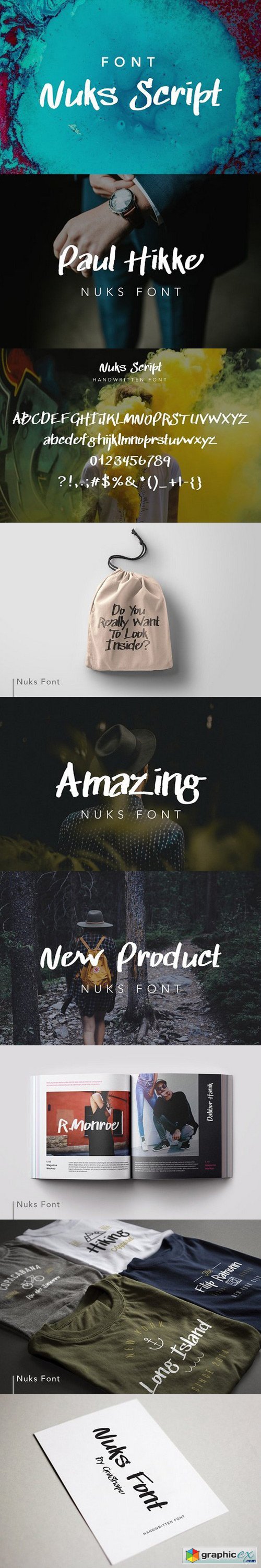 Nuks | Font Script Brush
