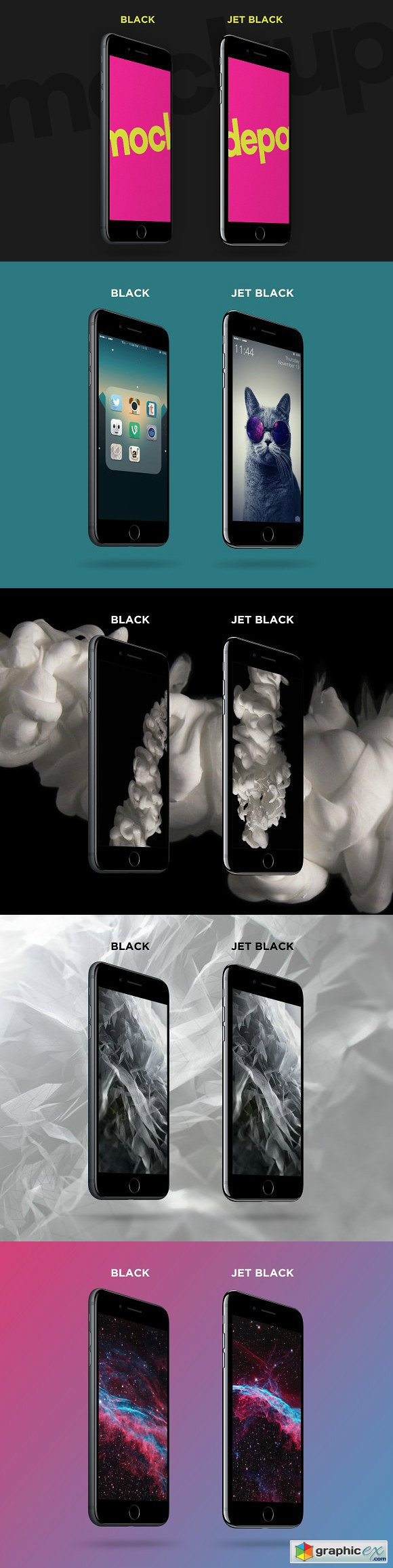 4K Black iPhone 7 PlusMockup