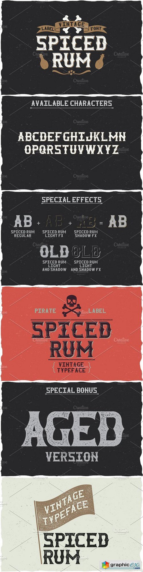 Spiced Rum Vintage Label Typeface