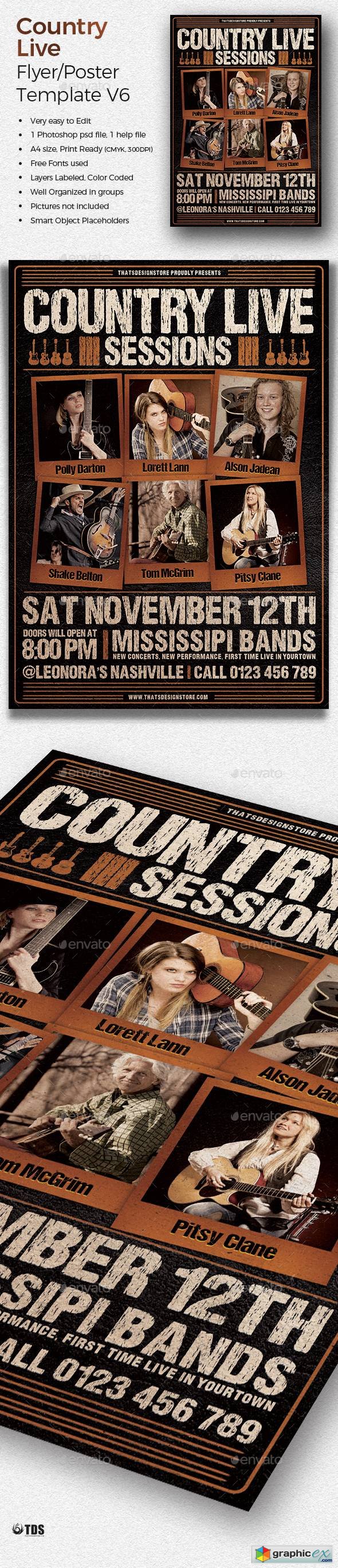 Country Live Flyer Template V6