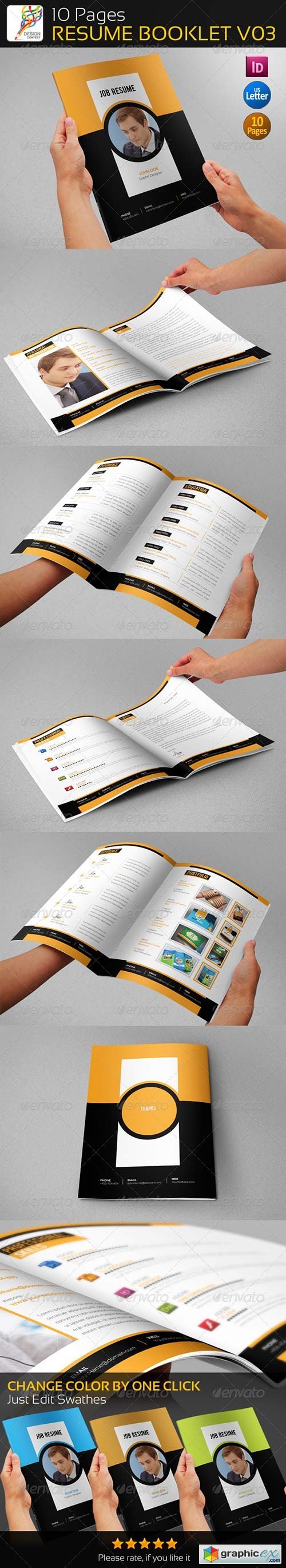 10 Pages Professional Resume Booklet V03