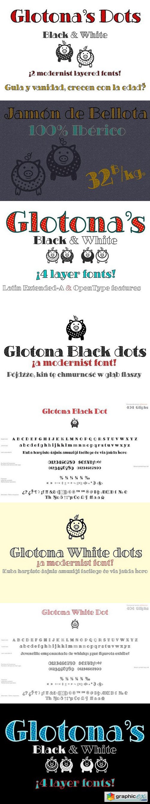 Glotona Dots Script Font