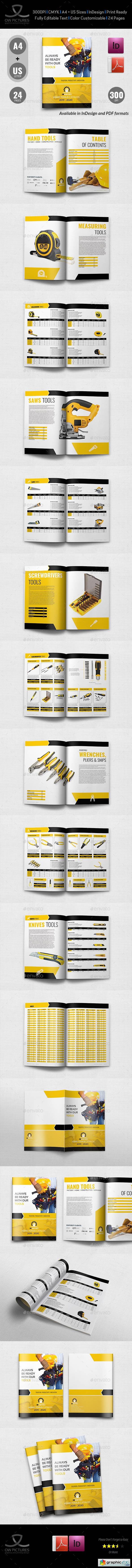 Hand Tools Products Catalog Brochure Template - 24 Pages