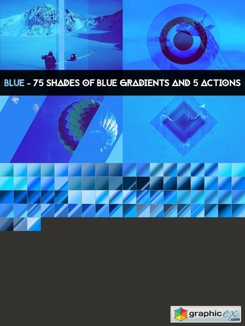 BLUE - 75 gradients & 5 actions