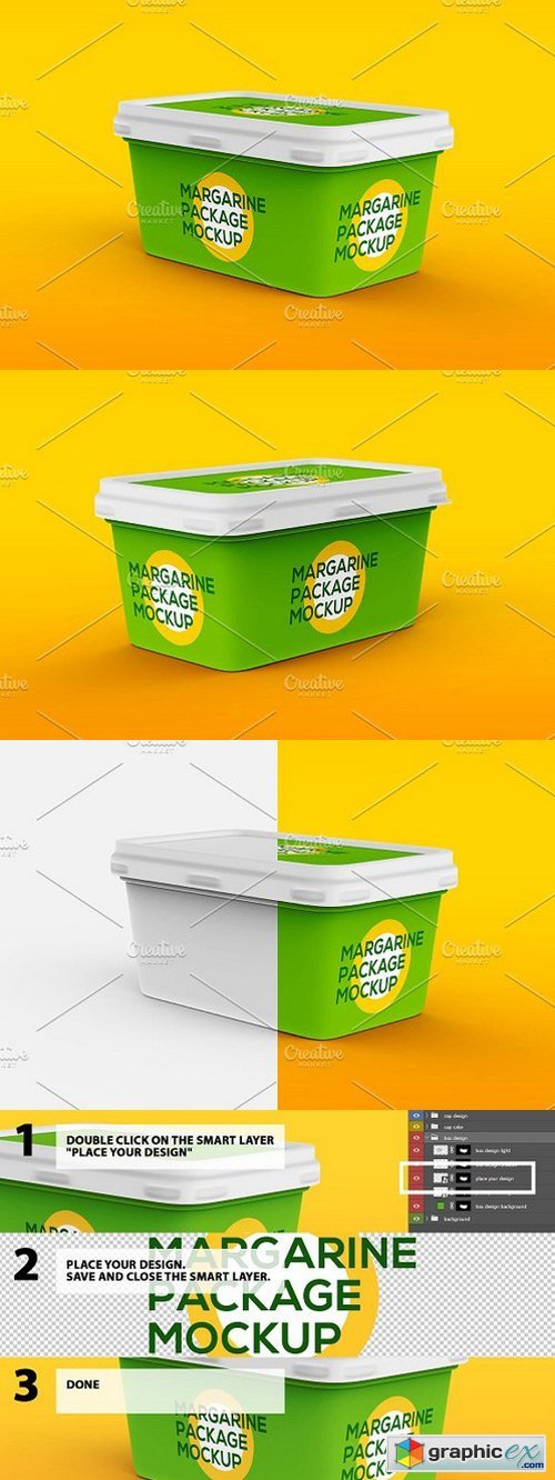 Margarine package mockup