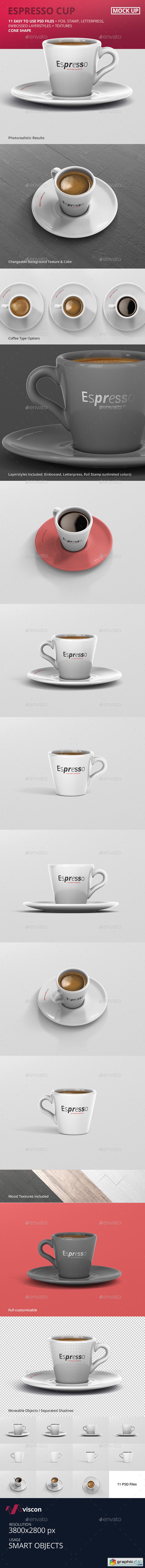 Espresso Cup Mockup - Cone Shape