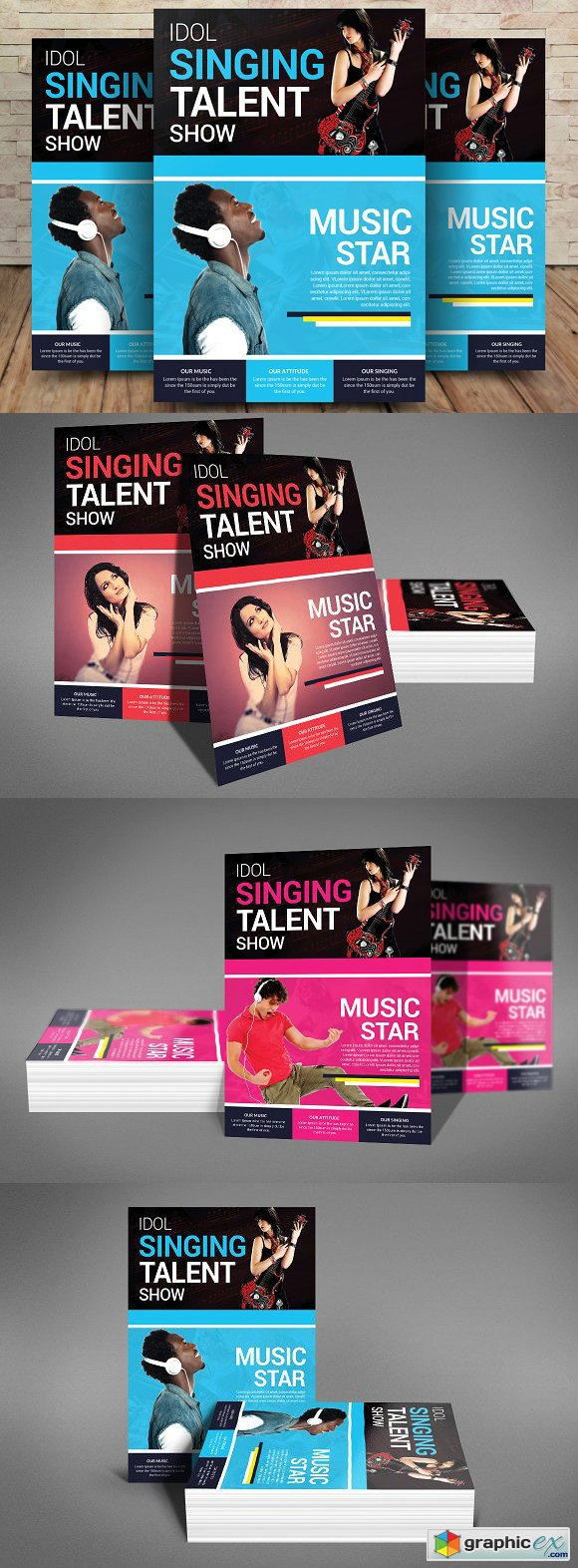 Idol Sing Talent Show Flyer