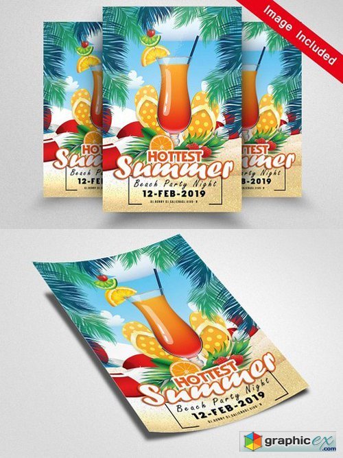 Summer Beach Party Flyer 1519015