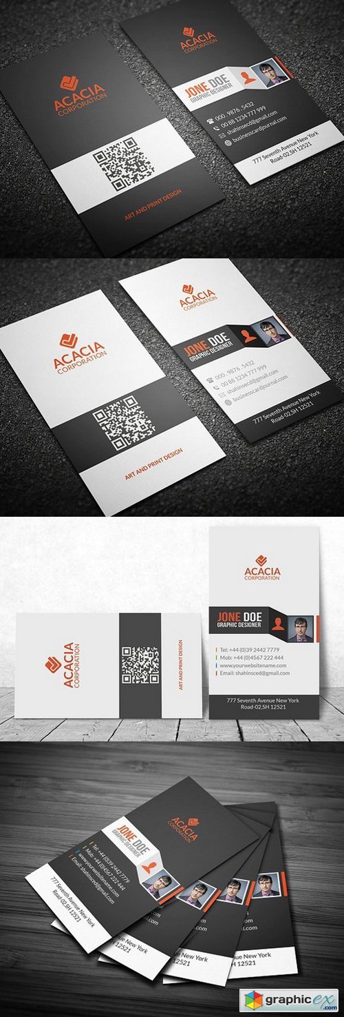 Simple Vertical Business Card 898720