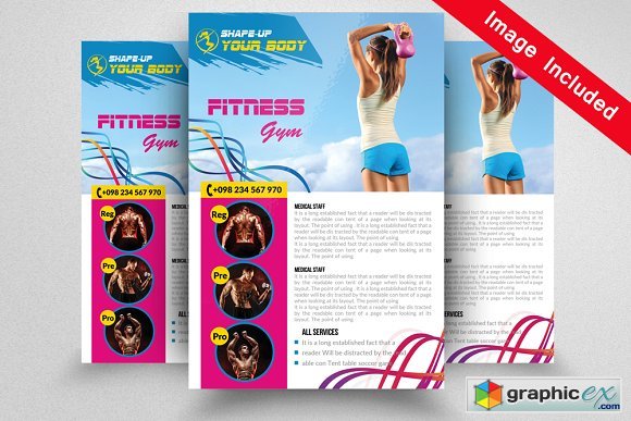 Fitness Gym PSD Flyer Templates