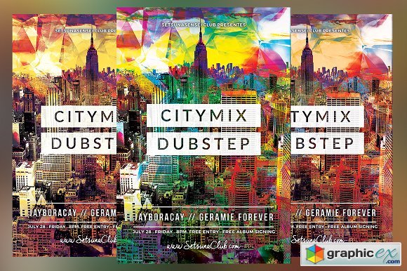 City Mix Dubstep Flyer