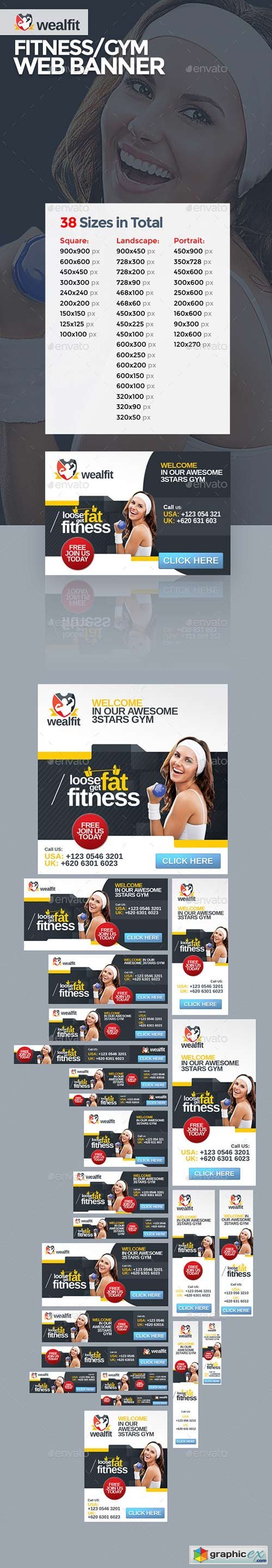 WealFit | Fitness - Gym Web Banner