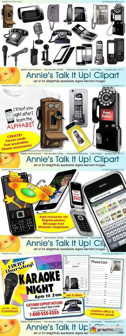 Annie's Talk It Up Clipart