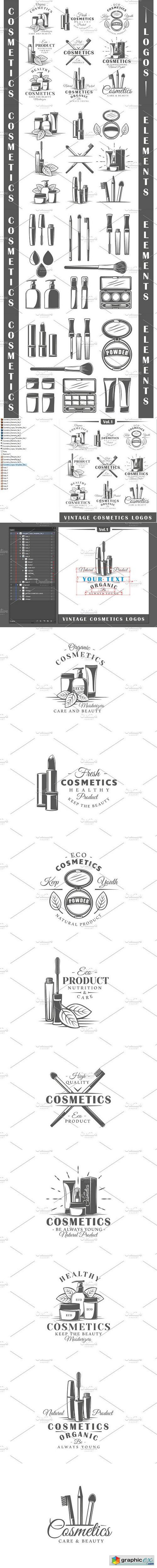 9 Cosmetics Logos Templates Vol.1