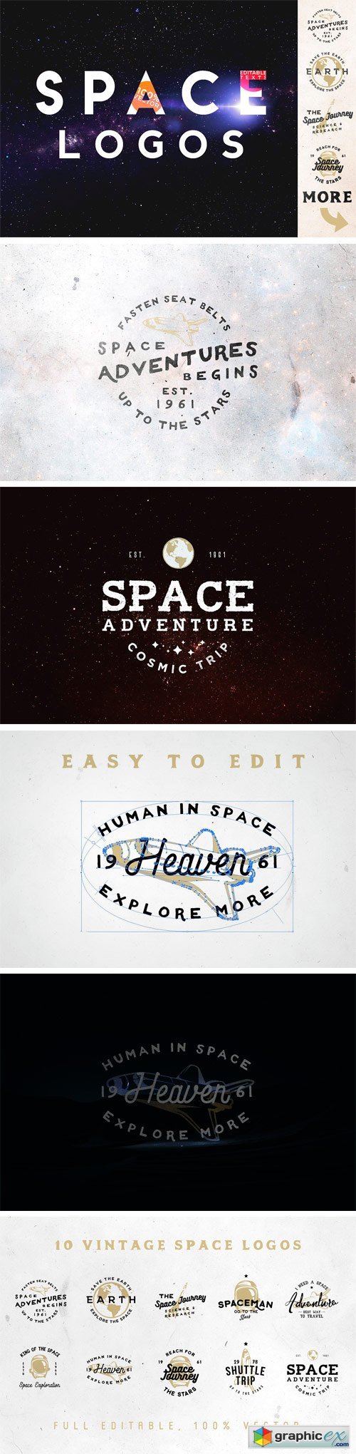 Space Vintage Logos