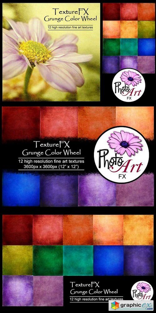 TextureFX: Grunge Color Wheel(12"sq)