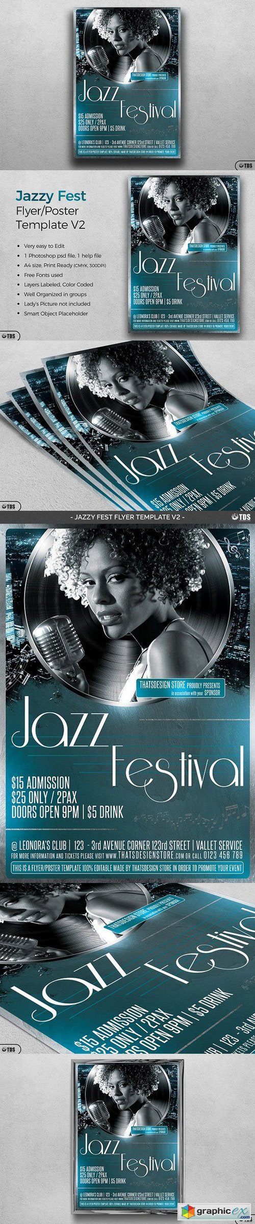 Jazzy Fest Flyer Template V2 1529356