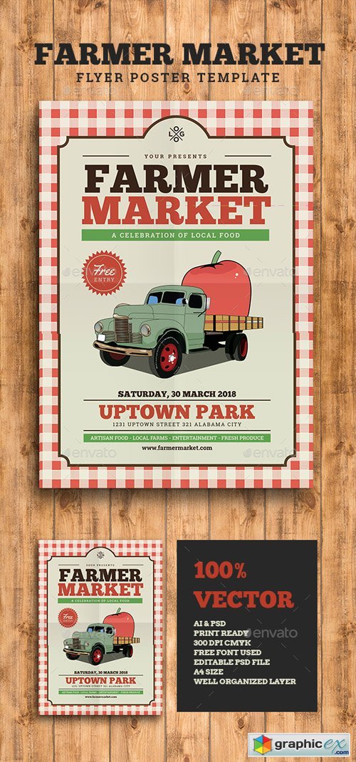 Farmer Market Event Flyer 16132162