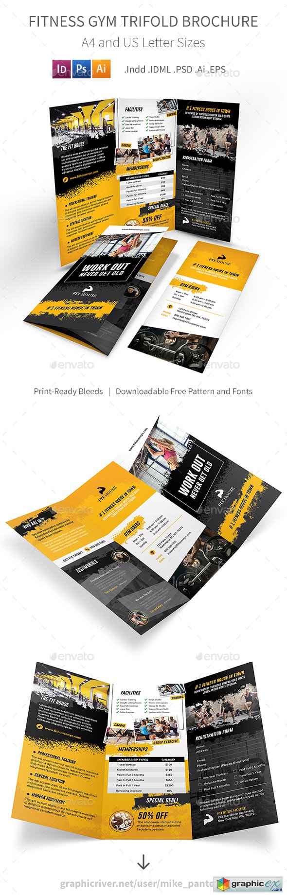 Fitness Gym Trifold Brochure 5