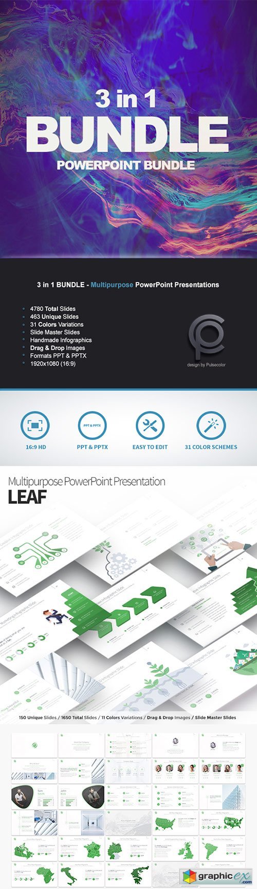 BUNDLE 3in1 - Multipurpose PowerPoint Presentations