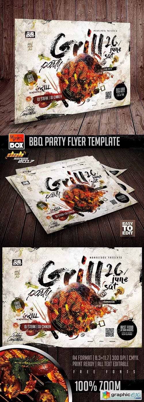 BBQ Party Flyer Template 20001974